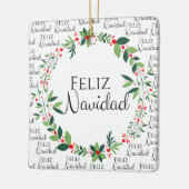 Feliz Navidad keramisch keramisch sieraad Ornament (Links)