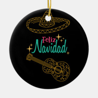 feliz navidad keramisch ornament