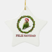 Feliz Navidad Keramisch Ornament (Voorkant)