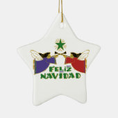 Feliz Navidad Keramisch Ornament (Rechts)