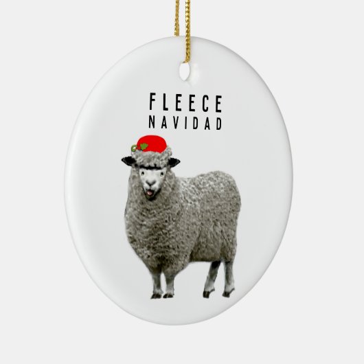 Feliz Navidad Keramisch Ornament (Rechts)