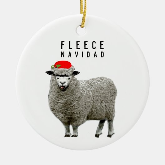 Feliz Navidad Keramisch Ornament (Voorkant)