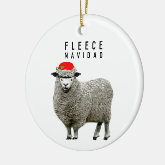Feliz Navidad Keramisch Ornament (Links)