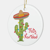 Feliz Navidad Keramisch Ornament (Links)