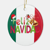Feliz Navidad Keramisch Ornament (Links)