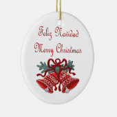 Feliz Navidad Keramisch Ornament (Rechts)