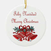 Feliz Navidad Keramisch Ornament (Voorkant)