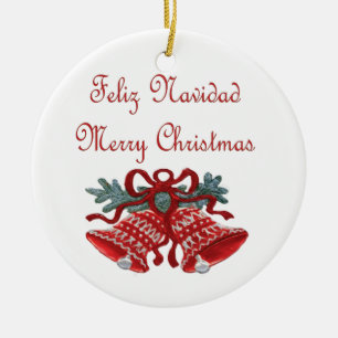 Feliz Navidad Keramisch Ornament