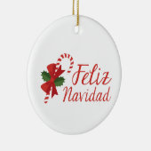 Feliz Navidad Keramisch Ornament (Rechts)