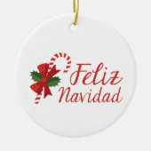 Feliz Navidad Keramisch Ornament (Voorkant)