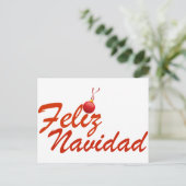 Feliz Navidad kerst Feestdagenkaart (Staand voorkant)