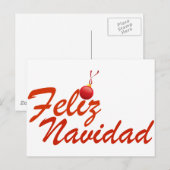 Feliz Navidad kerst Feestdagenkaart (Voorkant / Achterkant)