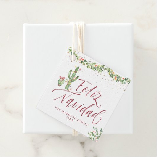 Feliz Navidad | Kerst vakantie cadeau Labels (In situ)