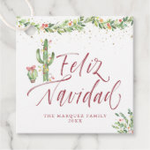 Feliz Navidad | Kerst vakantie cadeau Labels (Voorkant)