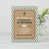 FELIZ NAVIDAD Kerstboom Fiesta Uitnodigingen (Staand voorkant)
