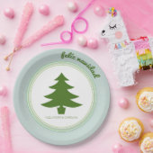 Feliz Navidad: kerstboom: Gepersonaliseerd Papieren Bordje (Feest)
