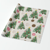 Feliz Navidad | Kerstboom in Concha Cadeaupapier (Uitgerold)