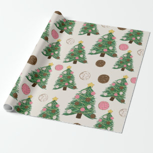 Feliz Navidad   Kerstboom in Concha Cadeaupapier