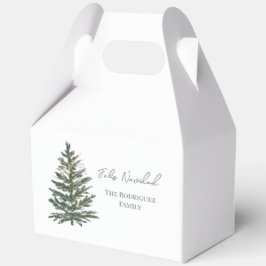 Feliz Navidad Kerstboom met Lichten Vakantie Bedankdoosjes