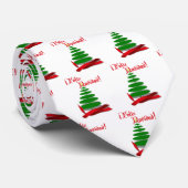 Feliz Navidad - kerstboom met rood lint Stropdas (Opgerold)