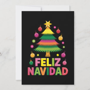 Feliz Navidad Kerstboom Spaans Vakantie Kerstmis Kaart