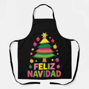 Feliz Navidad Kerstboom Spaans Vakantie Kerstmis Schort