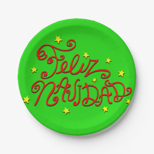 Feliz Navidad-kerstborden Papieren Bordje
