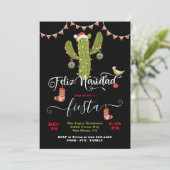 Feliz Navidad-kerstcactus Kaart (Staand voorkant)