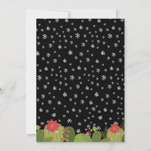 Feliz Navidad-kerstcactus Kaart (Achterkant)