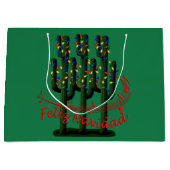 Feliz Navidad-kerstcactus LG GB Large Cadeautasje (Voorkant)
