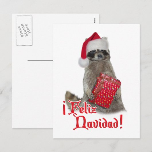 Feliz Navidad - kerstcadeauBandit Feestdagenkaart (Voorkant / Achterkant)