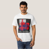 Feliz Navidad, kerstcadeaudecoratie T-shirt (Voorkant volledig)