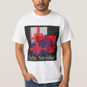 Feliz Navidad, kerstcadeaudecoratie T-shirt (Voorkant)