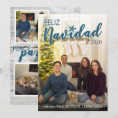 Feliz Navidad-kerstkaart - Beach Feestdagenkaart (Voorkant / Achterkant)