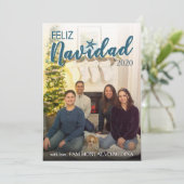 Feliz Navidad-kerstkaart - Beach Feestdagenkaart (Staand voorkant)