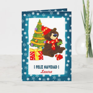 Feliz Navidad. kerstKaart in het Spaans Feestdagen Kaart
