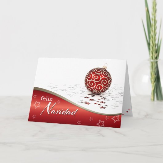 Feliz Navidad. kerstKaart in het Spaans Feestdagen Kaart (Voorkant)