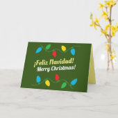Feliz Navidad-kerstKaart Kaart (Gele Bloem)