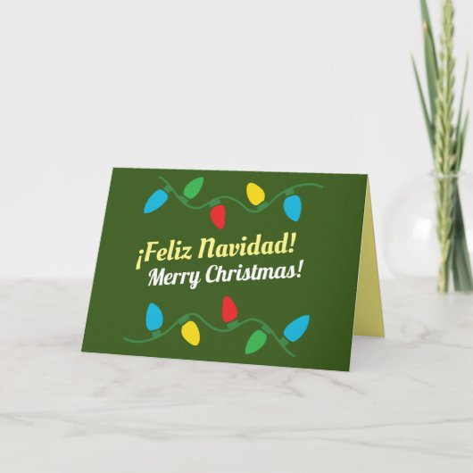 Feliz Navidad-kerstKaart Kaart (Voorkant)