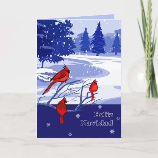Feliz Navidad. Kerstkaarten in het Spaans Feestdagen Kaart (Voorkant)