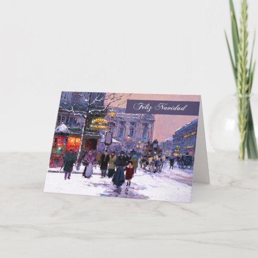 Feliz Navidad. Kerstkaarten in het Spaans Feestdagen Kaart (Voorkant)