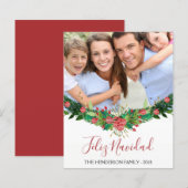 Feliz Navidad-kerstkaartje (Voorkant / Achterkant)