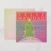 "Feliz Navidad" kerstkaartje voor kerstcadeautjes Bedankkaart (Voorkant / Achterkant)