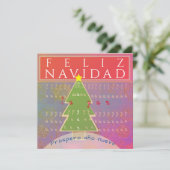"Feliz Navidad" kerstkaartje voor kerstcadeautjes Bedankkaart (Staand voorkant)