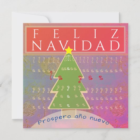"Feliz Navidad" kerstkaartje voor kerstcadeautjes Bedankkaart (Voorkant)