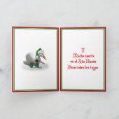 Feliz Navidad - Kerstkerstkerstman met eendenaars Feestdagen Kaart (Binnen)