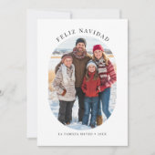 Feliz Navidad Kerstmis Familie Capsule Foto Feestdagenkaart (Voorkant)