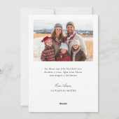 Feliz Navidad Kerstmis Familie Capsule Foto Feestdagenkaart (Achterkant)