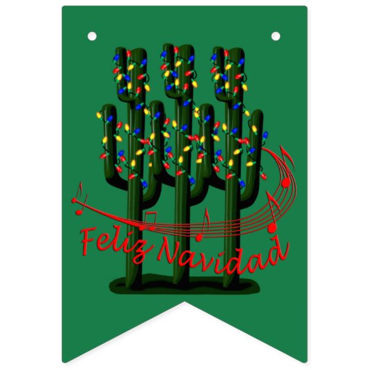 Feliz Navidad Kerstmis Fiesta Party Bunting Flag Vlaggetjes (Eerste vlag)