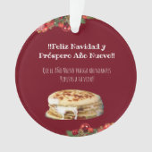 Feliz Navidad Kerstmis naar el Comelón de Pupusas Ornament (voorkant)